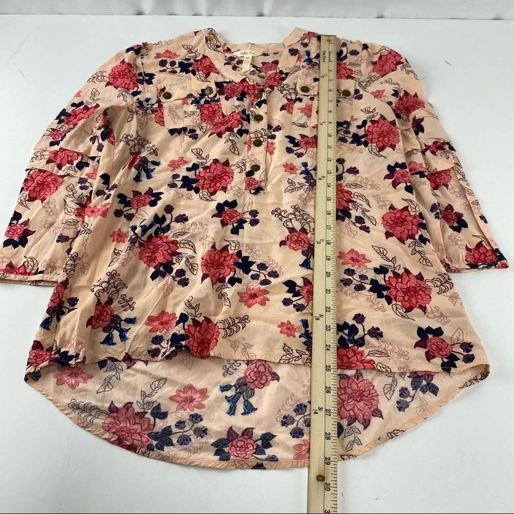 Matilda Jane Livery Mille Blouse Tunic Top women's Medium Pink Floral - Picture 5 of 8